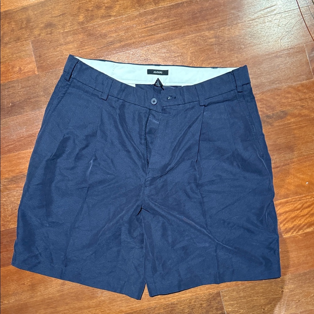 Alfani Men's Deep Blue Flat Front Shorts